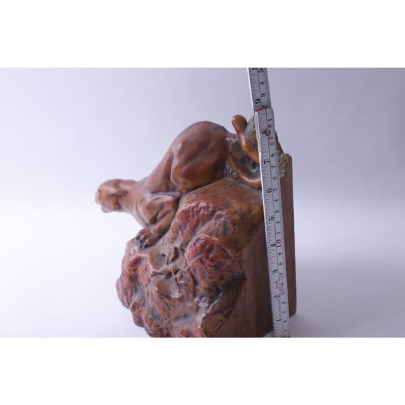 Panther Crawling in the Mountains, Book End, 1970s, Wild Animal, Library - Picture 4 of 4